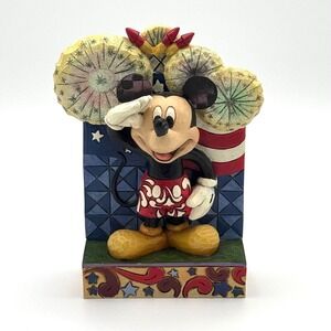 Jim Shore Disney We Salute You Mickey Mouse Fireworks #4016558